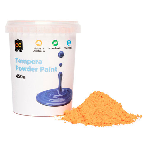 Educational Colours Tempera Powder Paint 450g Orange. Educational Colours Tempera Powder Paint 450g tub in Orange.