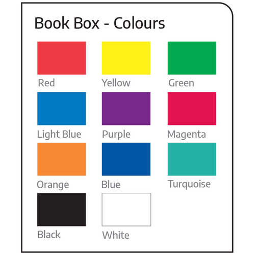 Green book boxes arranged open to show storage capacity