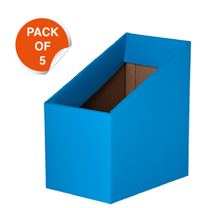 Elizabeth Richards light blue book boxes, pack of 5, front view