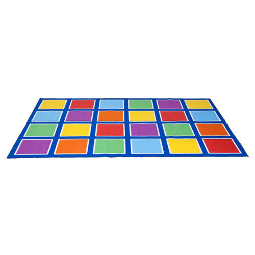 Elizabeth Richards Colour Squares Placement Rug Dark Blue 24 Squares - image 1