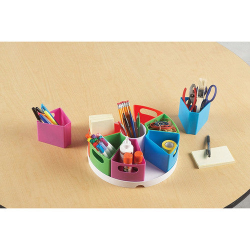 LER3806 storage tray with containers removed and arranged next to the circular base