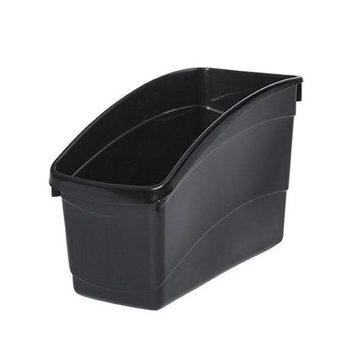 Elizabeth Richards black plastic book tub front view