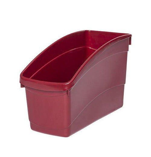 Elizabeth Richards Plastic Book Tub in Ruby, front view