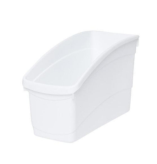 Elizabeth Richards Plastic Book Tub in White, front view