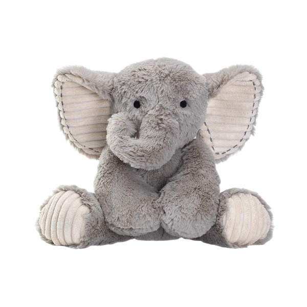 Elizabeth Richards Weighted Cuddly Elephant, 44cm long, in soft grey polyester fur