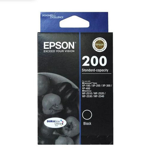 Epson 200 Black DURABrite Ultra standard capacity ink cartridge C13T200192 for Expression Home and WorkForce printers