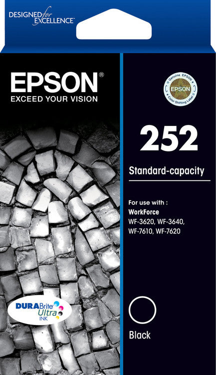 Epson 252 standard capacity DURABrite Ultra black ink cartridge for WorkForce printers