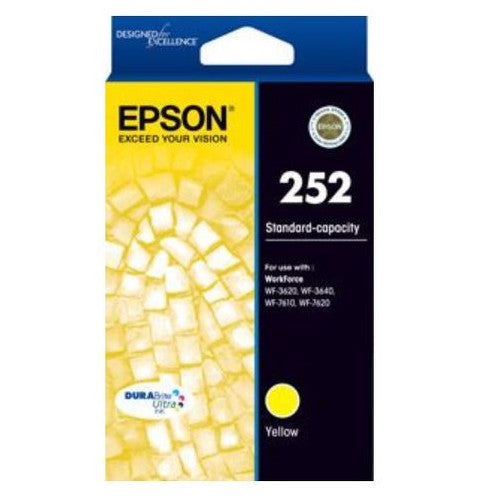Epson 252 Standard Capacity DURABrite Ultra Yellow ink cartridge for WorkForce printers
