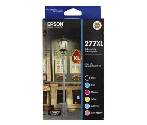 Epson 277XL High Yield Claria Photo HD 6-colour ink value pack including Black, Cyan, Magenta, Yellow, Light Cyan and Light Magenta cartridges