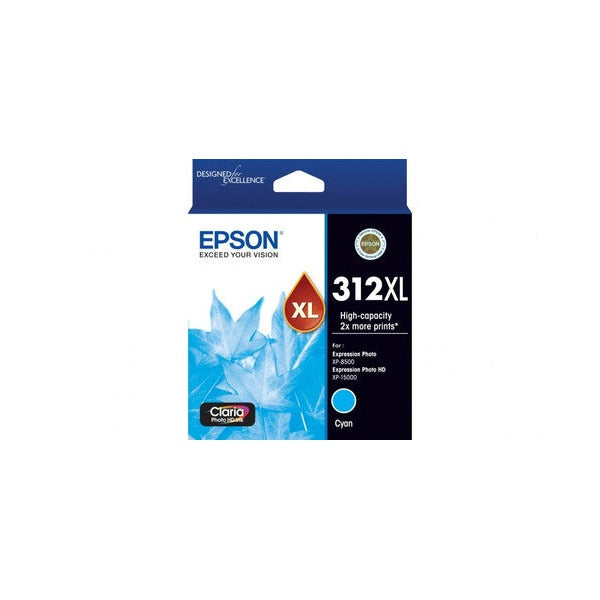 Epson 312XL High Yield Cyan ink cartridge for Expression Photo XP-8500 and XP-15000 printers