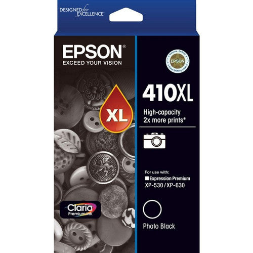 Epson 410XL High Yield Claria Premium Photo Black ink cartridge for Expression Premium printers