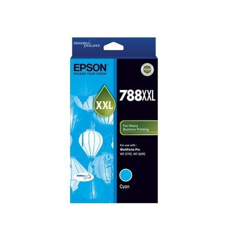 Epson 788XXL DURABrite Ultra extra high yield cyan ink cartridge for WorkForce Pro WF-5690 and WF-5190
