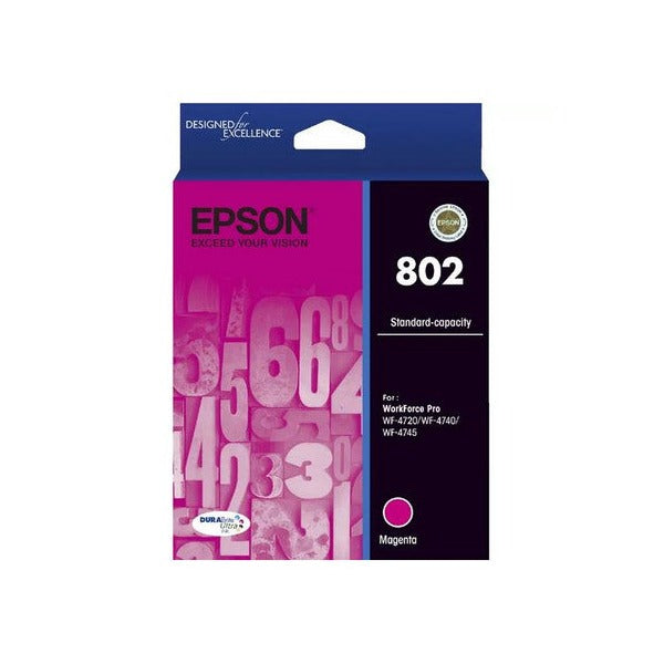 Epson 802 Standard Capacity DURABrite Ultra Magenta ink cartridge for WorkForce Pro printers