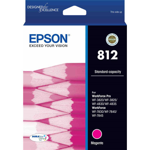 Epson 812 Standard Capacity DURABrite Ultra Magenta ink cartridge for WorkForce Pro printers