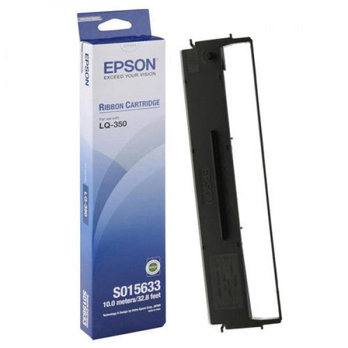 Epson S015633 black fabric ribbon cartridge for LQ-350 and LQ-100 dot matrix printers