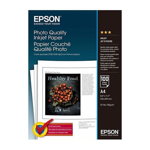 Epson S041061 A4 Photo Quality Inkjet Paper 102gsm pack of 100 sheets