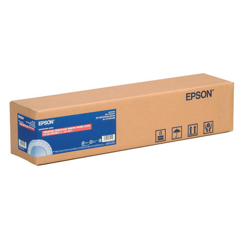 Epson S041641 premium semigloss photo paper roll, 260g/m2, 610mm wide x 30.5m, semigloss finish for wide-format inkjet printing