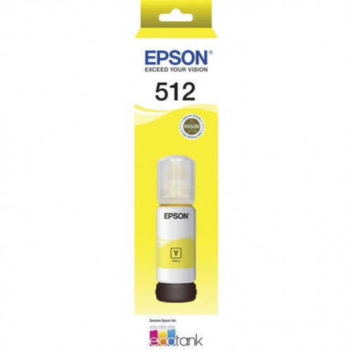 Epson T512 EcoTank yellow ink bottle C13T00H492 front view