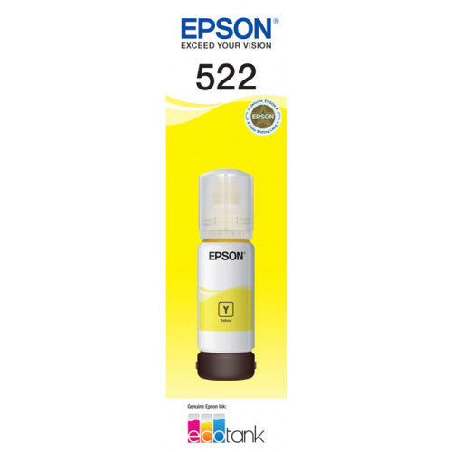 Epson T522 EcoTank yellow ink bottle for WorkForce ET-4700 and Expression ET-2710 printers