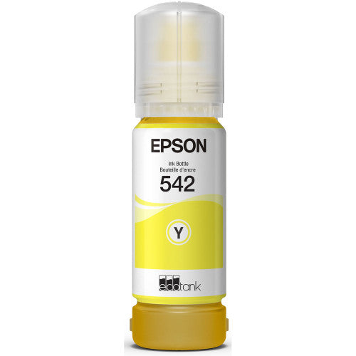 Epson T542 DURABrite EcoTank yellow ink bottle front view