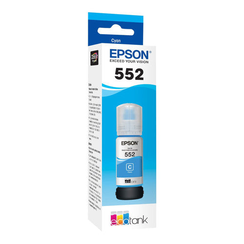 Epson EcoTank cyan refill ink T552 - single bottle for vivid everyday printing