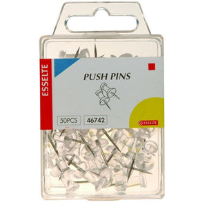 Esselte 46742 Push Pins Clear Pack 50 - image 1