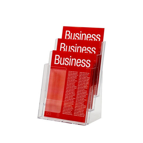 Esselte 31066 free-standing A4 portrait brochure holder with 3 tiers and 3 compartments