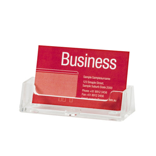 Esselte 31713 landscape single tier free standing business card holder for desk or counter use