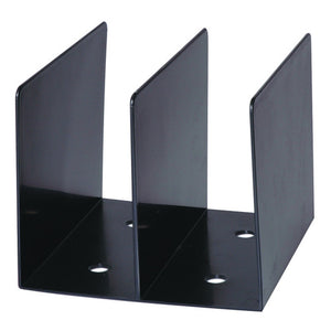 Esselte SWS Book Rack in black with two compartments for upright storage of books and folders