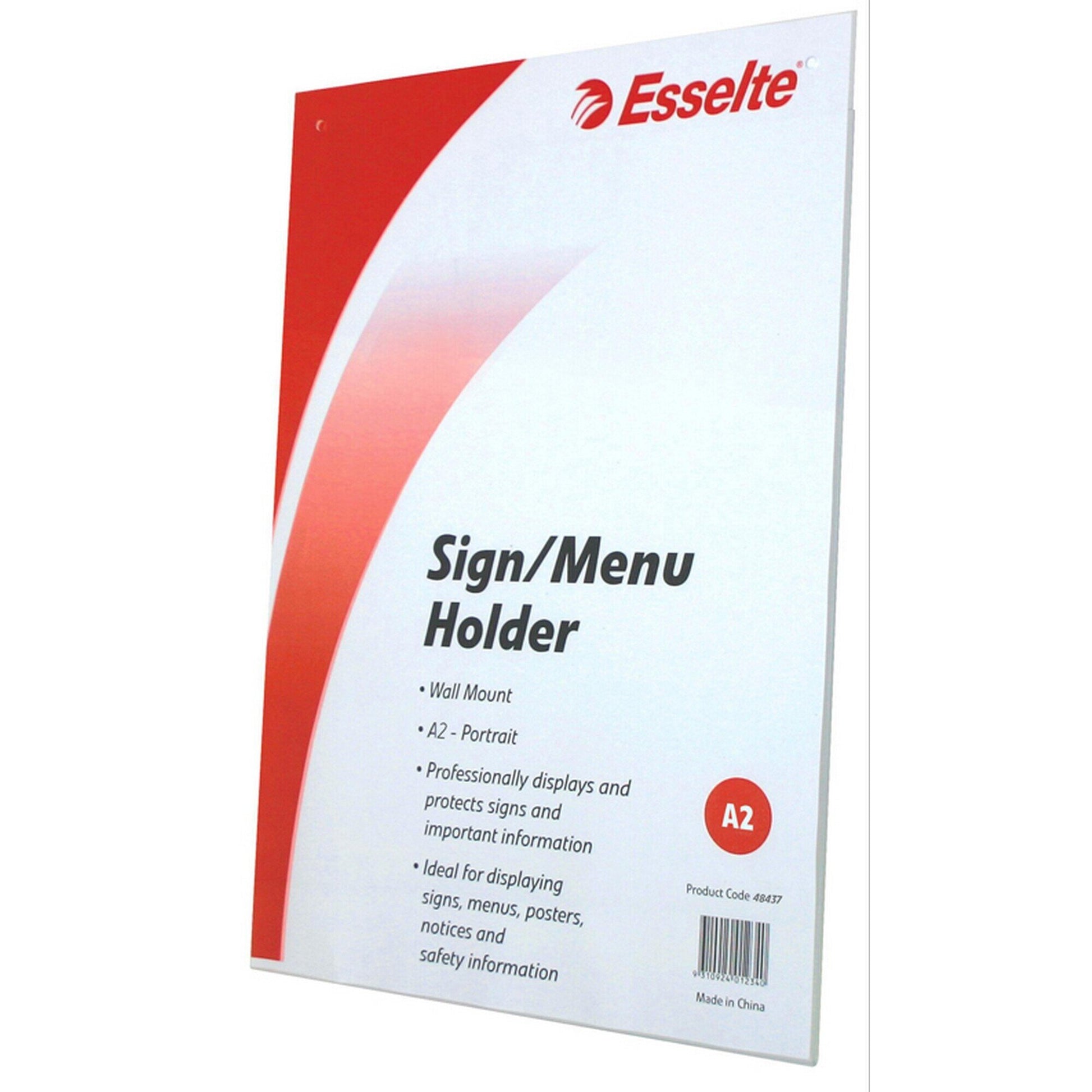 Esselte Sign and Menu Holder Wall Mount Portrait A2-1