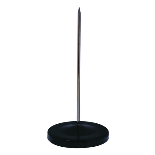 Esselte 33749 metal spike file with 135mm chrome spike and heavy black base on a white background