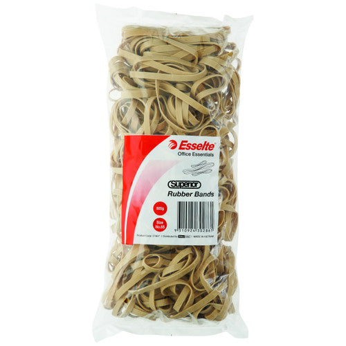 Esselte Superior Rubber Bands No 65 500g Natural Colour Pack - image 1