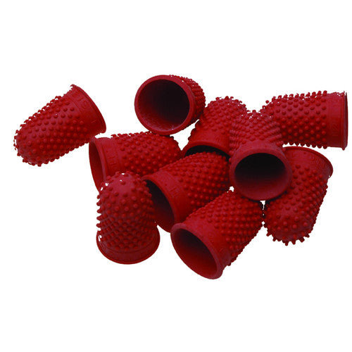 Esselte Superior Thimblettes Size 1 Red - box of 30 rubber finger grips for paper handling