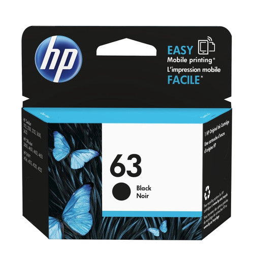 HP 63 Original Ink Cartridge Black 170 Pages