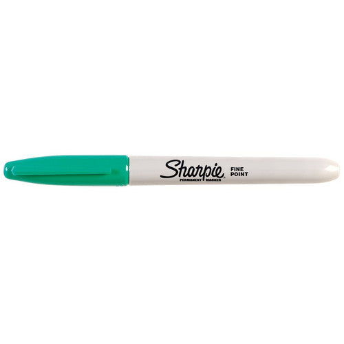Sharpie Permanent Marker Fine Point Aqua Pack of 12