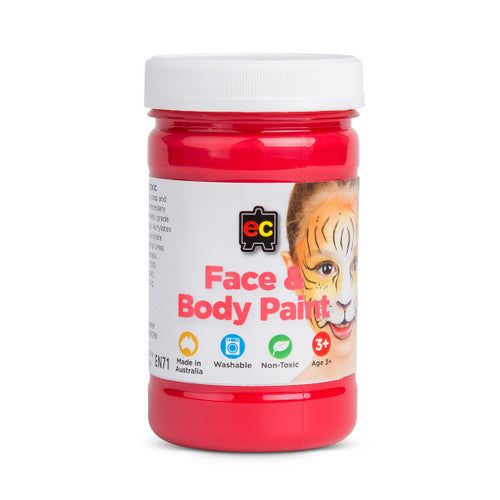Educational Colours Face and Body Paint 175ml Red