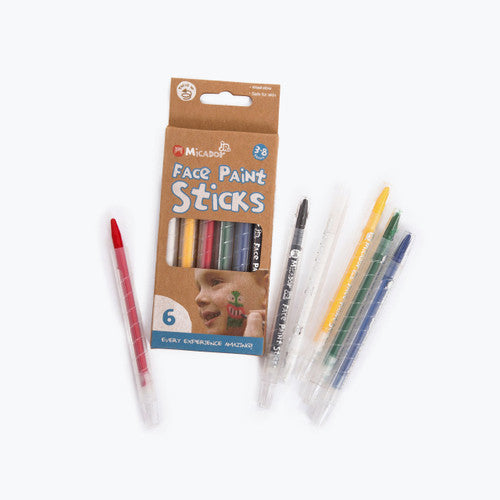 Micador Face Paint Twistable Sticks Assorted Pack of 6