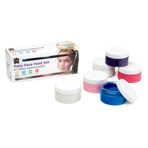 Educational Colours Fairy Face and Body Paint 50ml Set of 6