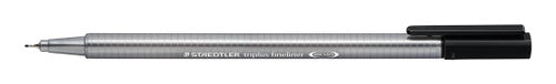 Staedtler 334-S BK3 Triplus Fineliner Card of 3 Assorted Colours Pack 10