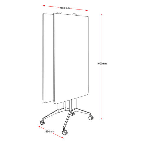 Rapidline Rapid Edge Folding Meeting and Boardroom Table 2400 x 1000mm Driftwood