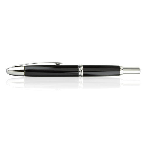 Pilot Capless Silver Accent Fountain Pen Black Barrel Extra Fine Nib