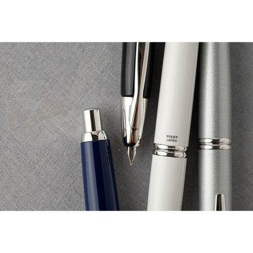 Pilot Capless Silver Accent Fountain Pen Black Barrel Extra Fine Nib
