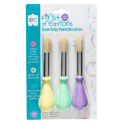 Educational Colours First Creations Easi-Grip Paint Brushes Set of 3