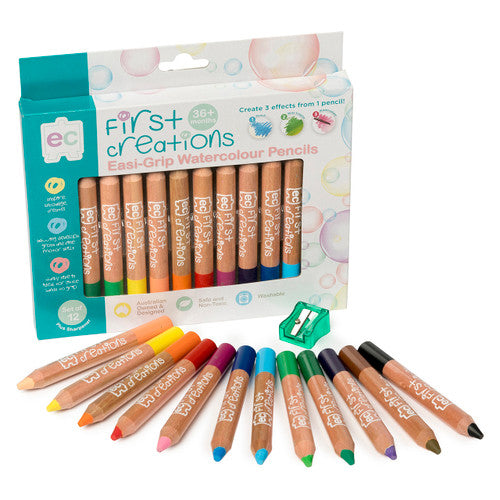 Educational Colours First Creations Easi-Grip Watercolour Pencils Set of 12