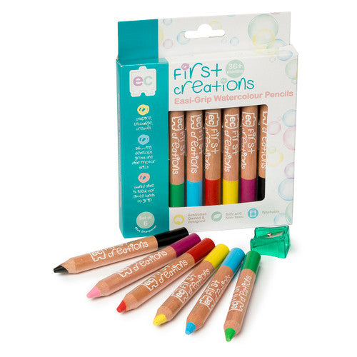 Educational Colours First Creations Easi-Grip Watercolour Pencils Set of 6