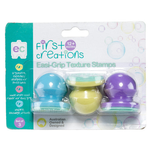 Educational Colours First Creations Easi-Grip Texture Stamps Set of 3