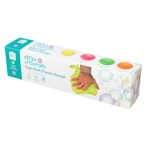 Educational Colours First Creations Easi-Soft Fluoro Dough Set of 4
