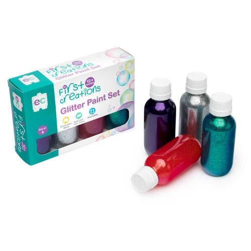 Educational Colours First Creations Glitter Paint 100ml Set of 4