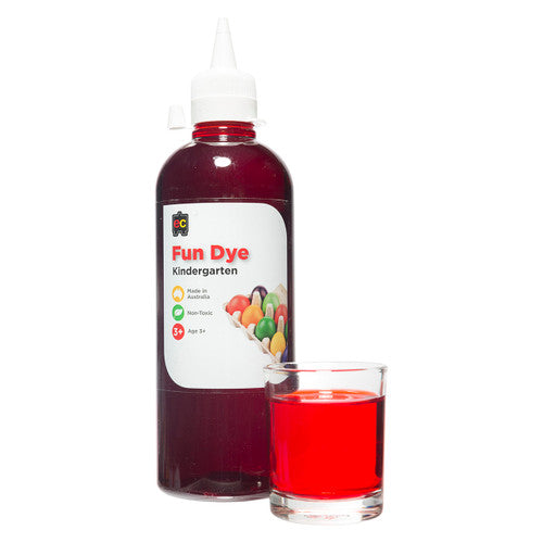 Educational Colours Kindergarten Fun Dye 500ml Red