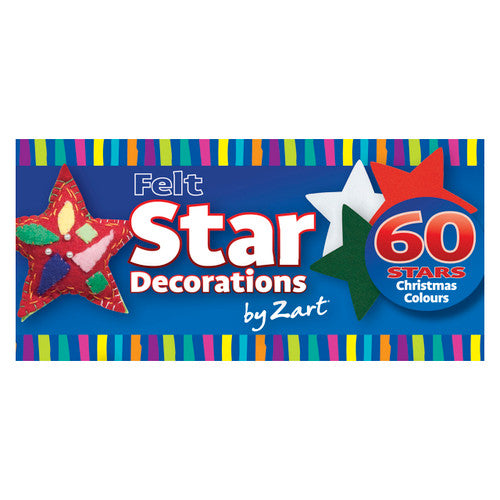 Creative School Supply Felt Star Decorations Pack of 60